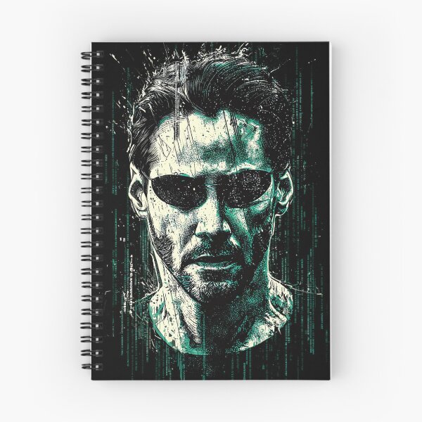 Item preview, Neo The Matrix Keanu Reeves The One Thomas Anderson Trench Coat Sunglasses Bullet Time Red Pill Blue Pill Agent Smith Fan Art Portrait Poster T-Shirt Sticker Gift designed and sold by Senpaiwaves.