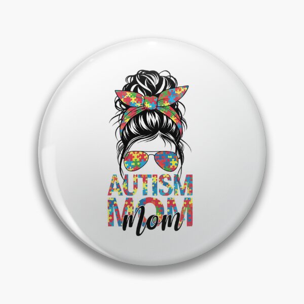 Item preview, Autism Mom Life Messy Bun Bleached Mothers Day Autism Mom  designed and sold by SIGORDESIGN.