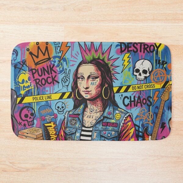 Item preview, Punk Rock Mona Lisa | Graffiti Street Art Rebellion designed and sold by Jam Media Design.