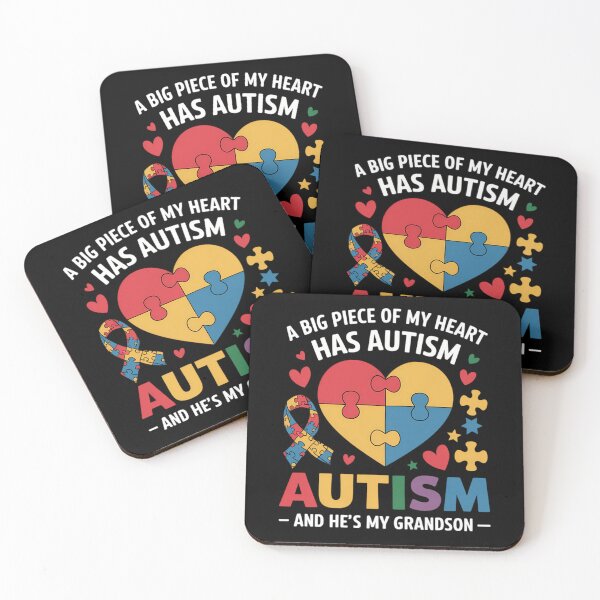 Item preview, A Big Piece Of My Heart Has Autism and He's My Grandson designed and sold by CruelShadesSt.