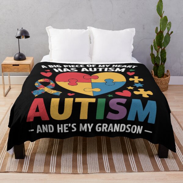 Item preview, A Big Piece Of My Heart Has Autism and He's My Grandson designed and sold by CruelShadesSt.