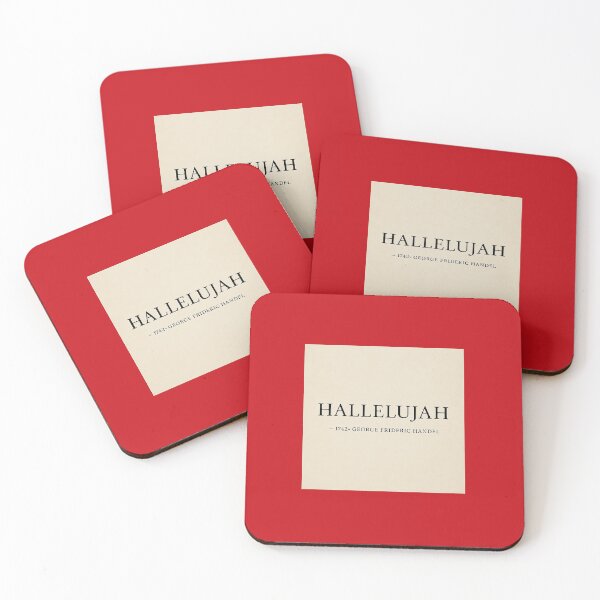Item preview, Hallelujah – Minimalist Classical Typography – Handel 1742 designed and sold by Novel Works Studio.