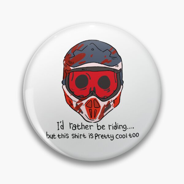 Item preview, "I'd Rather Be Riding" Funny Motocross Skull - Dirt Bike Lover Gift designed and sold by RNASstuff.