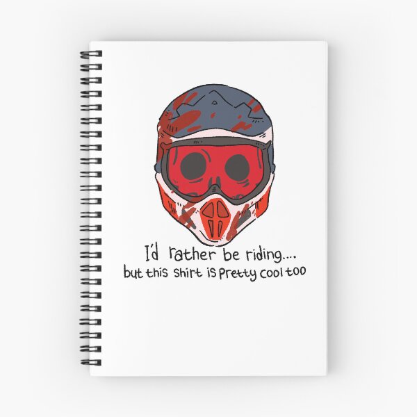 Item preview, "I'd Rather Be Riding" Funny Motocross Skull - Dirt Bike Lover Gift designed and sold by RNASstuff.