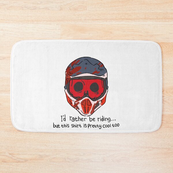 Item preview, "I'd Rather Be Riding" Funny Motocross Skull - Dirt Bike Lover Gift designed and sold by RNASstuff.