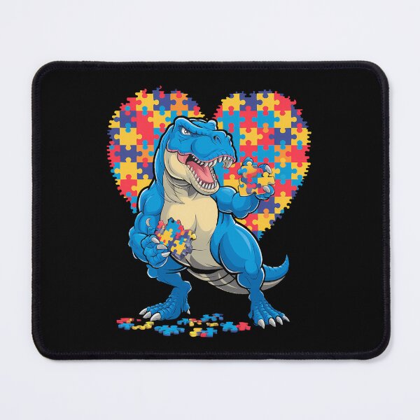 Item preview, Autism Awareness Dinosaur T-Rex Heart designed and sold by CruelShadesSt.