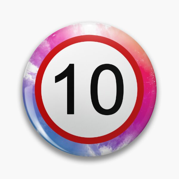 Item preview, 10, Ten, Road Sign, Age Sign, Novelty, Birthday, Rainbow  designed and sold by AASparksDesigns.