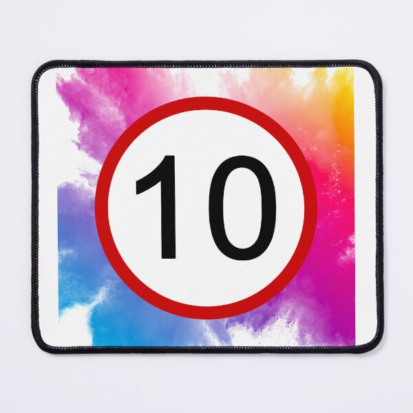 Item preview, 10, Ten, Road Sign, Age Sign, Novelty, Birthday, Rainbow  designed and sold by AASparksDesigns.