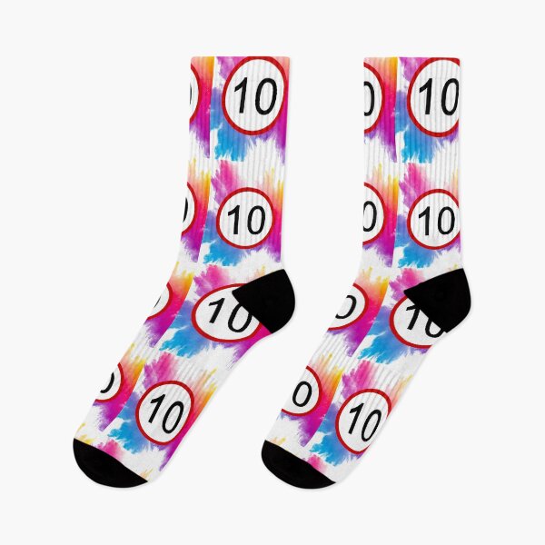 Item preview, 10, Ten, Road Sign, Age Sign, Novelty, Birthday, Rainbow  designed and sold by AASparksDesigns.