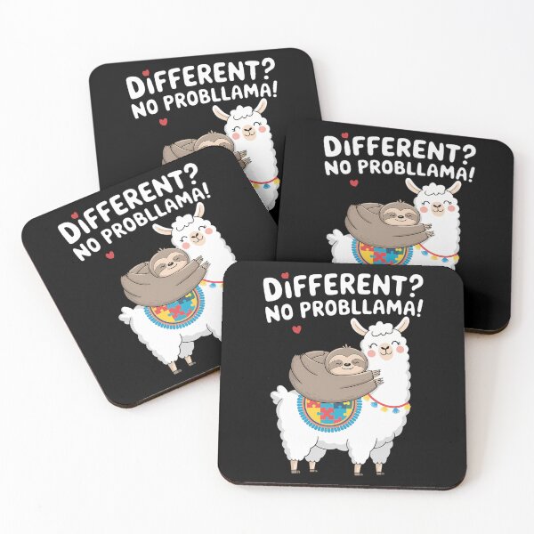 Item preview, No Probllama Llama Sloth Puzzle Cool Autism Awareness designed and sold by CruelShadesSt.