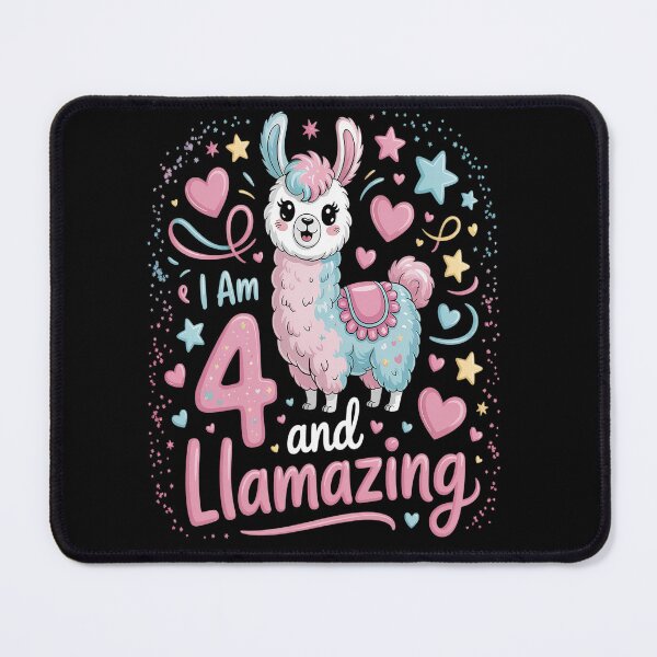 Item preview, Llama 4 Years Old 4th Birthday Girl I Am Four and Llamazing designed and sold by Moxizz.