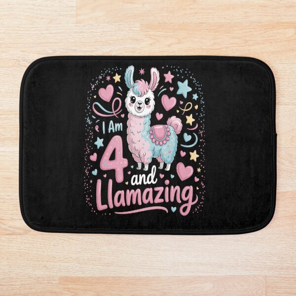 Item preview, Llama 4 Years Old 4th Birthday Girl I Am Four and Llamazing designed and sold by Moxizz.