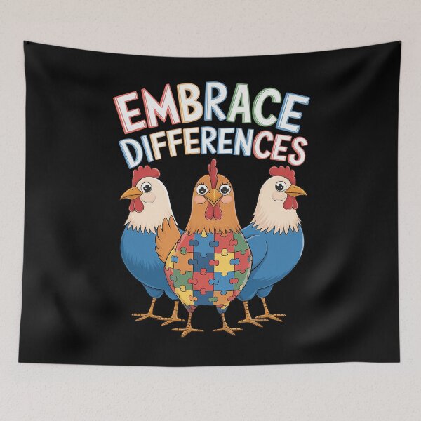 Item preview, Embrace Differences Chicken Puzzle Autism Awareness designed and sold by CruelShadesSt.