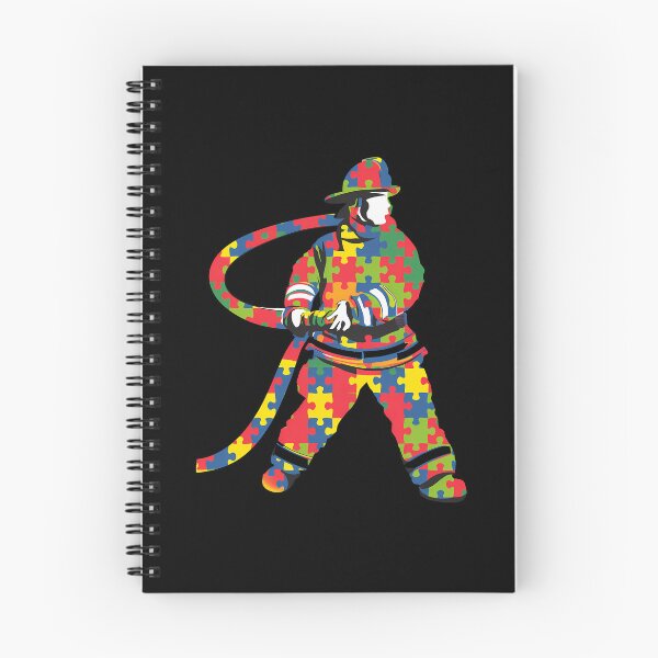 Item preview, firefighter autism support awareness acceptance fireman designed and sold by CruelShadesSt.