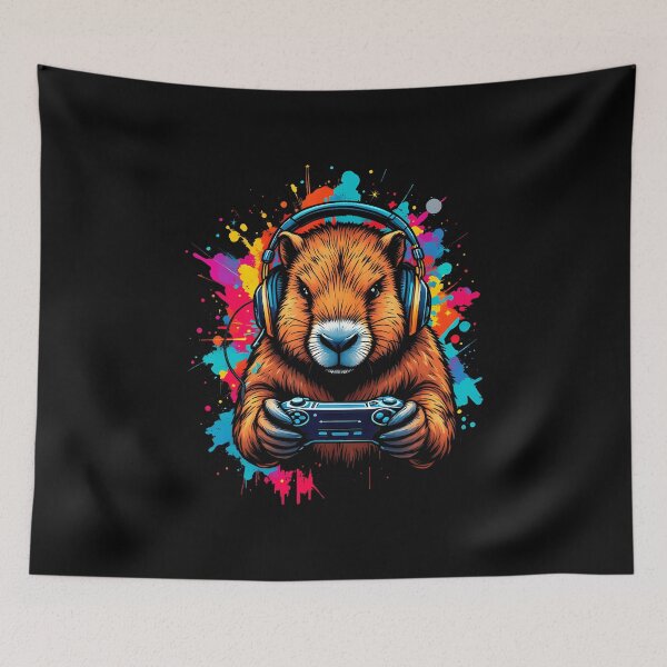 Item preview, Funny Capybara Gamepad Headphones Video Games Gamer designed and sold by SarahLeanne1.