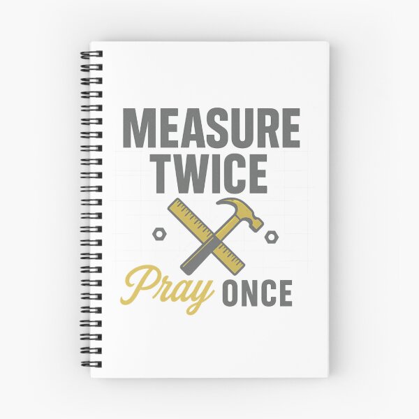 Item preview, Measure Twice Pray Once – Christian Tradesman Faith Tool Design designed and sold by SoulThread Studio.