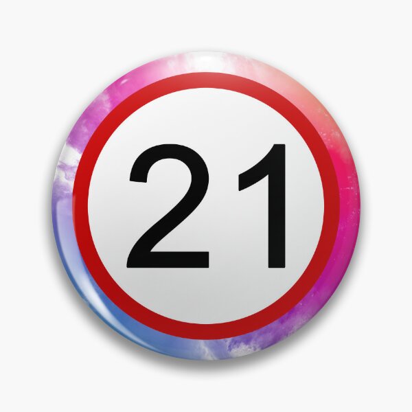 Item preview, 21, Red Circle, Road Sign, Age Sign, Birthday designed and sold by AASparksDesigns.