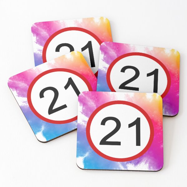 Item preview, 21, Red Circle, Road Sign, Age Sign, Birthday designed and sold by AASparksDesigns.