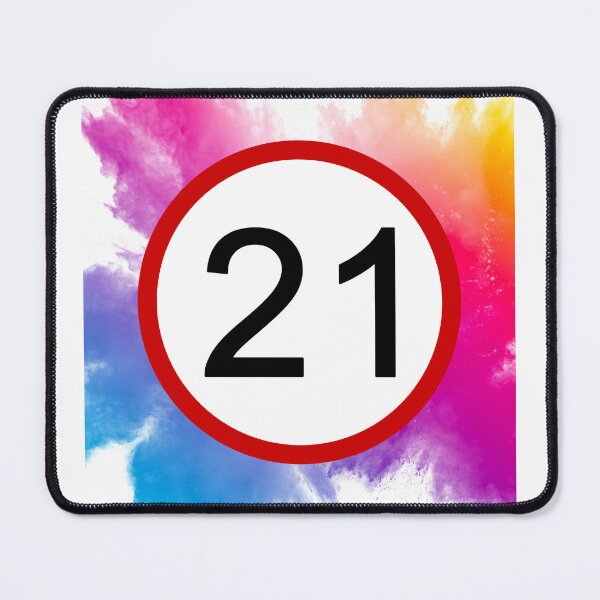 Item preview, 21, Red Circle, Road Sign, Age Sign, Birthday designed and sold by AASparksDesigns.