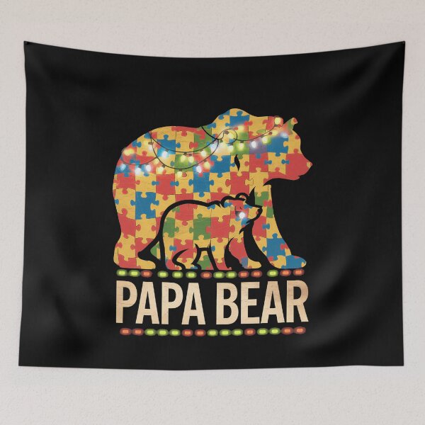 Item preview, Papa Bear Autism Awareness Autism Family Dad designed and sold by CruelShadesSt.