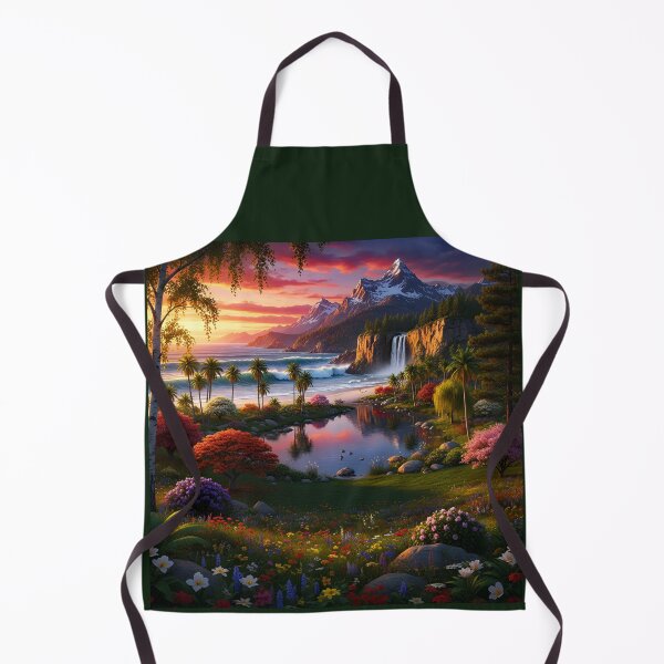 Item preview, Nature Wilderness Waterfall Pond Mountains Sunset designed and sold by JamesLimborg.