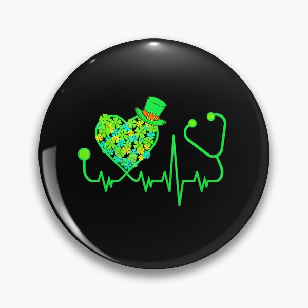 Item preview,  Irish Nurse St Patricks Day Tee Stethoscope Heartbeat  designed and sold by Moxizz.