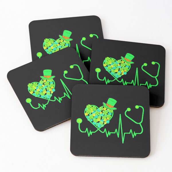 Item preview,  Irish Nurse St Patricks Day Tee Stethoscope Heartbeat  designed and sold by Moxizz.