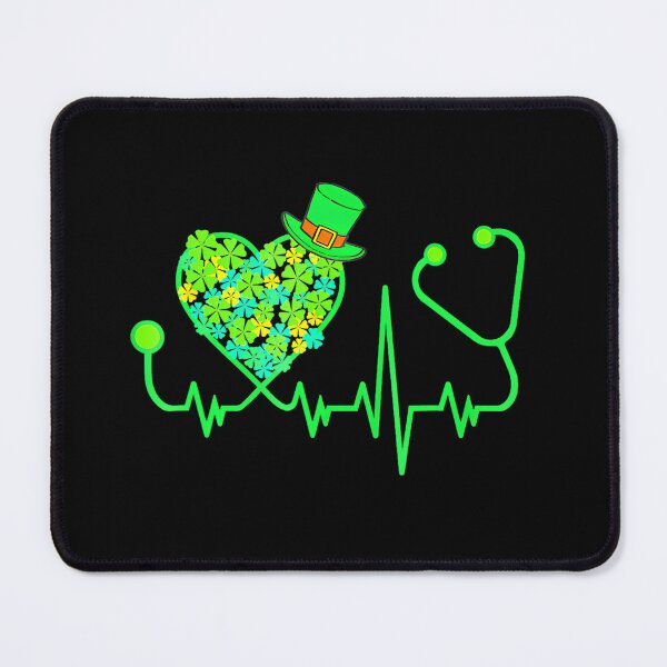 Item preview, Irish Nurse St Patricks Day Tee Stethoscope Heartbeat designed and sold by Moxizz.