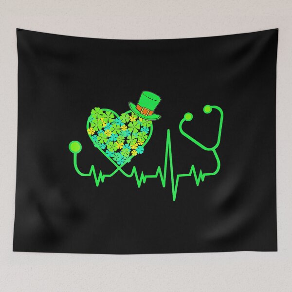 Item preview,  Irish Nurse St Patricks Day Tee Stethoscope Heartbeat  designed and sold by Moxizz.