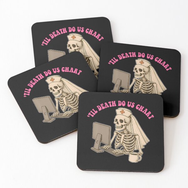 Item preview, 'til Death Do Us Chart Funny Skeleton designed and sold by markettathorn.