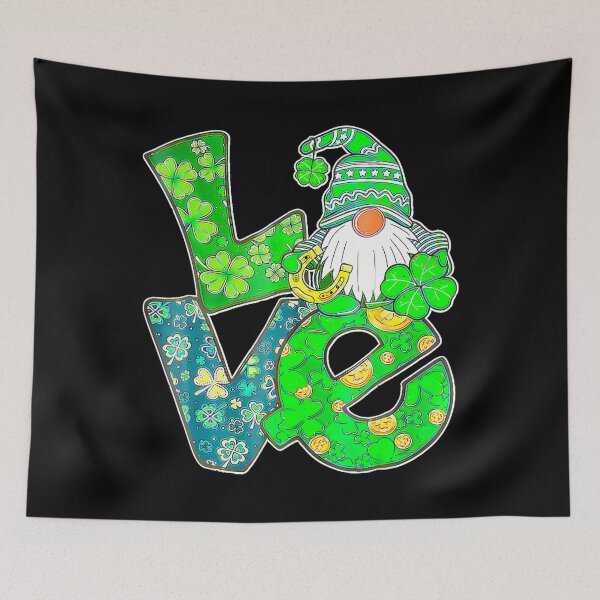 Item preview, Love Gnome Shamrock Horseshoe Lucky Happy St Patricks Day  designed and sold by Moxizz.