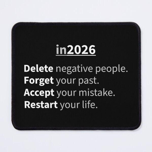 Item preview, In 2026 Delete Negative People Typography Shirt | New Year Mindset Quote | Motivation Minimal Design designed and sold by THE RILONA.