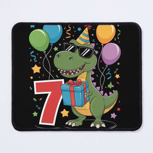 Item preview, 7th Birthday Shirt Boy Dinosaur Happy Bday T-rex Party Kids designed and sold by Moxizz.