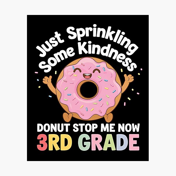 Item preview, 3rd Grade Back to School Funny Donut Inspirational designed and sold by Moxizz.
