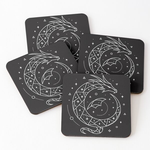 Item preview, Celestial Dragon Sigil – Sacred Geometry Fantasy Line Art designed and sold by CurioCabinetCo.