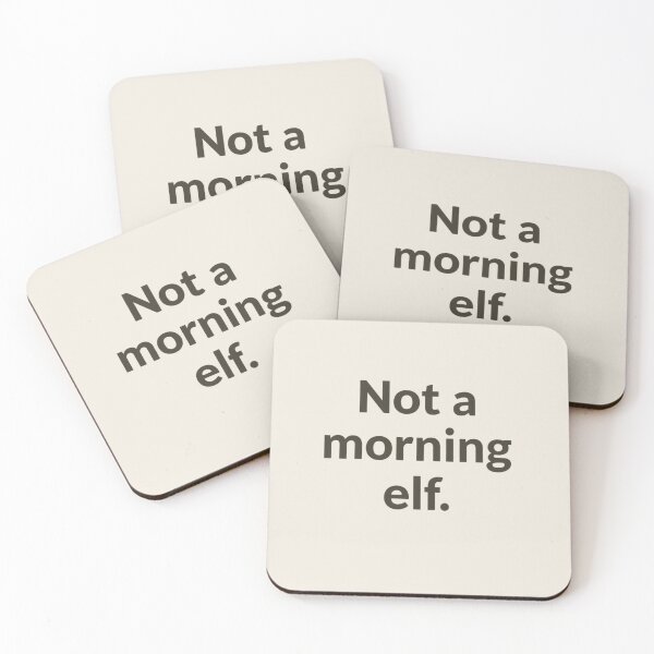 Item preview, Not a Morning Elf – Funny Minimal Christmas Quote designed and sold by Irene Catchmind.