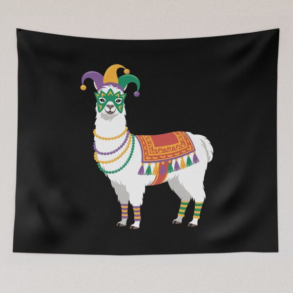 Item preview, Mardi Gras Funny Llama No Probllama New Orleans Louisiana designed and sold by Moxizz.