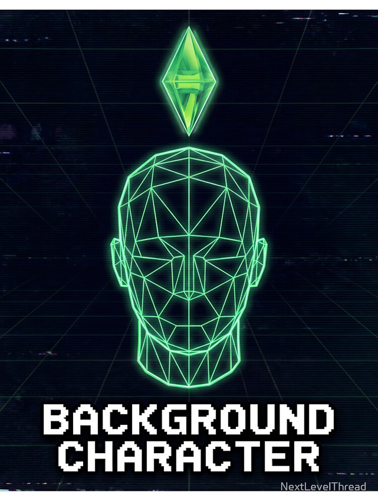 Thumbnail 4 of 4, iPhone Case, Background Character - Retro Wireframe NPC Simulation designed and sold by NextLevelThread.