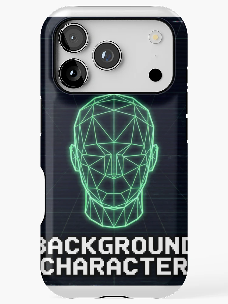 Thumbnail 1 of 4, iPhone Case, Background Character - Retro Wireframe NPC Simulation designed and sold by NextLevelThread.
