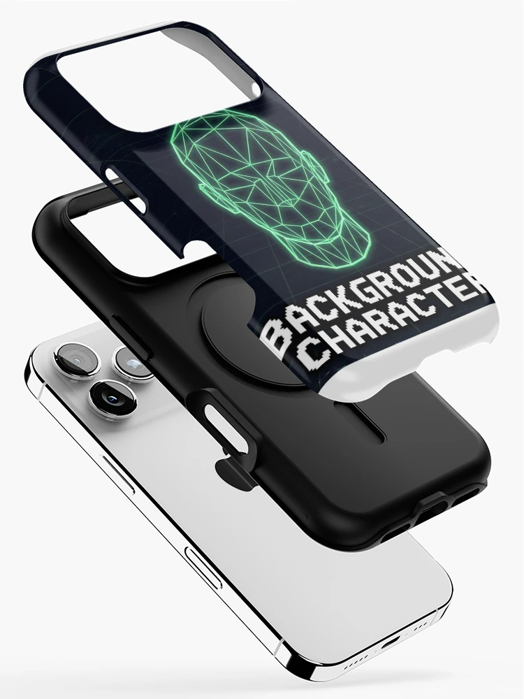 Thumbnail 2 of 4, iPhone Case, Background Character - Retro Wireframe NPC Simulation designed and sold by NextLevelThread.
