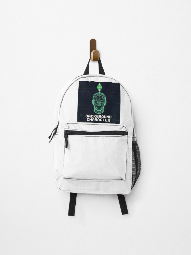 Thumbnail 1 of 3, Backpack, Background Character - Retro Wireframe NPC Simulation designed and sold by NextLevelThread.