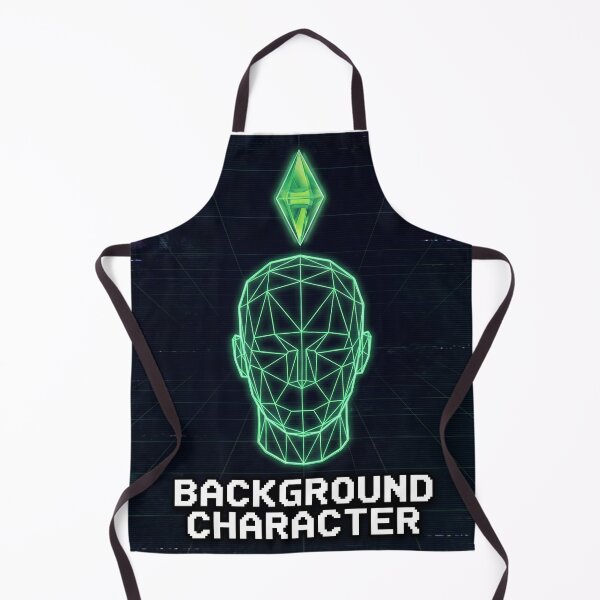 Item preview, Background Character - Retro Wireframe NPC Simulation designed and sold by NextLevelThread.