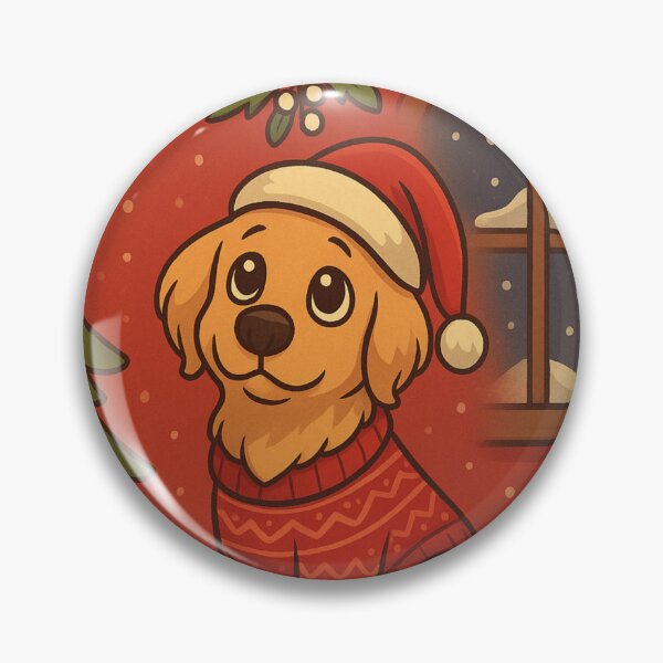 Item preview, Golden Retriever Under the Mistletoe – Cozy Christmas Puzzle for Dog Lovers designed and sold by dogmomtees.