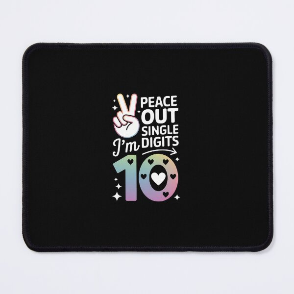 Item preview, Peace Out Single Digits Tie Dye 10 Year Old Girl Birthday designed and sold by LKappa3Faber.