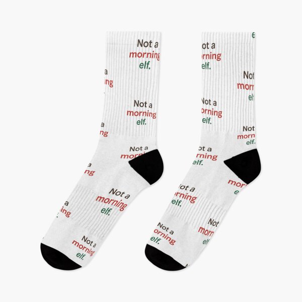 Item preview, Not a Morning Elf – Funny Minimal Christmas Quote designed and sold by Irene Catchmind.