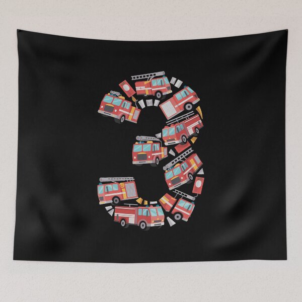 Item preview, Fire Truck 3rd Birthday Boy 3 Year Old designed and sold by HollyBellArtSte.