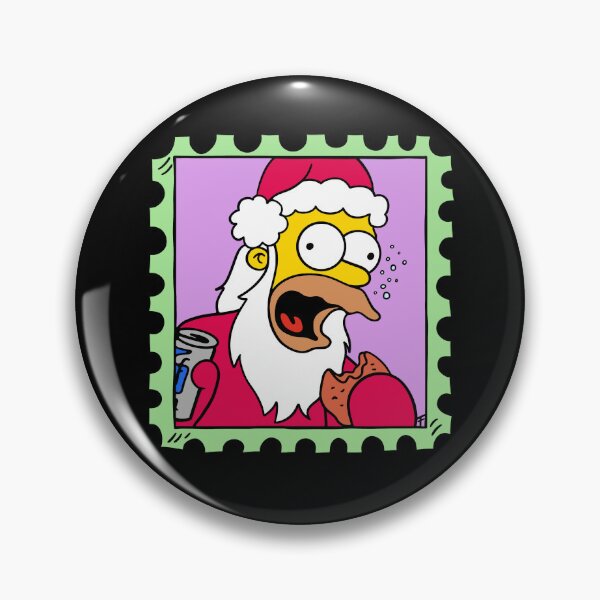 Item preview, Stamp Santa Homer - Black Background  designed and sold by The Abysmall.