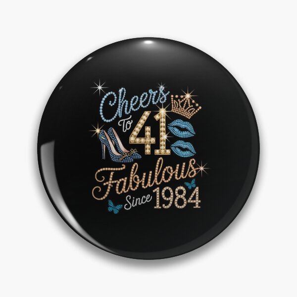 Item preview, Cheers to 41 Years Old EST 1984 41st Birthday Queen designed and sold by LKappa3Faber.