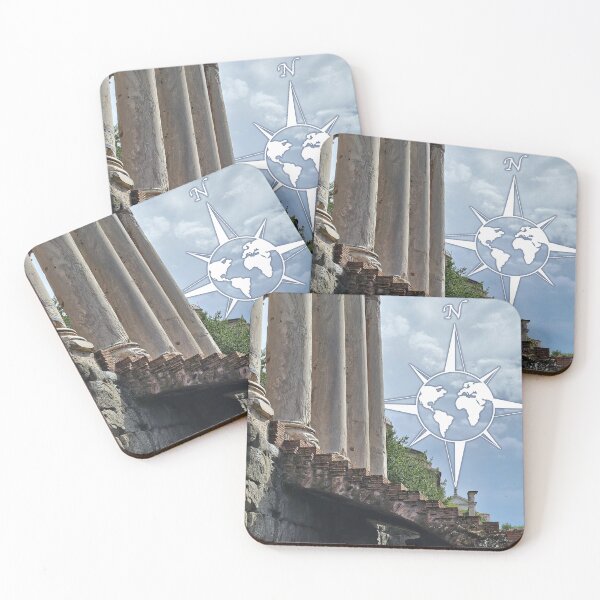 Item preview, The Roman Forum in Rome, Italy with a world compass designed and sold by CHASAcreative.