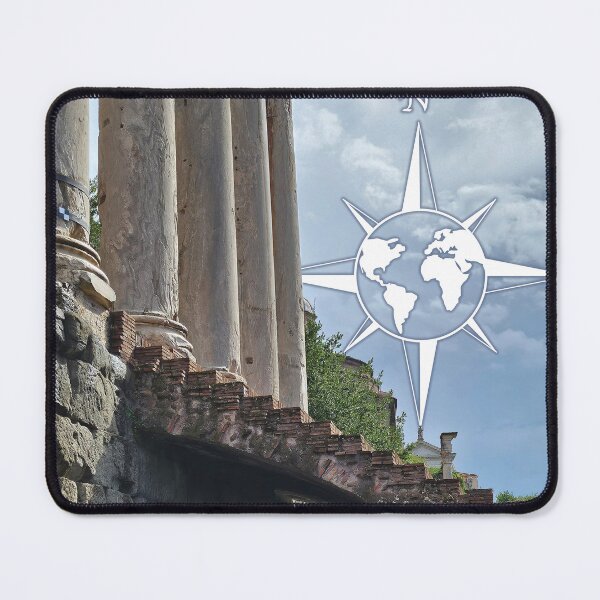 Item preview, The Roman Forum in Rome, Italy with a world compass designed and sold by CHASAcreative.